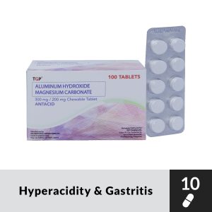 ALUMINUM HYDROXIDE + MAGNESIUM CARBONATE 300mg/200mg Chewable Tablet 10s