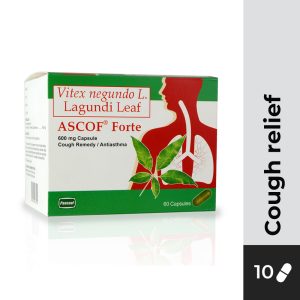 ASCOF FORTE Vitex Negundo L. Lagundi Leaf 600mg Capsule 10s