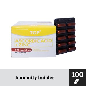 ASCORBIC ACID + ZINC 500mg/10mg Capsule 100s