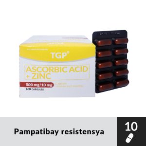 ASCORBIC ACID + ZINC 500mg/10mg Capsule 10s