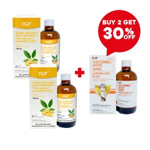BUY 2 TGP Vitex neg L.Lagundi Leaf Syrup 300mg/5ml 120ml get 30% Off on Lemon Cee Plus Ascorbic Acid Syrup 120ml