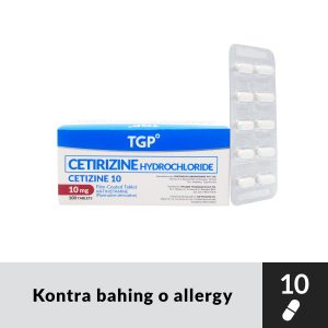 CETIZINE Cetirizine HCl 10mg Tablet 10s