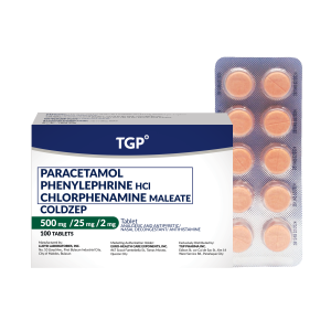 COLDZEP Paracetamol+Phenylephrine HCl+Chlorphenamine Maleate 500mg/25mg/2mg Tablet