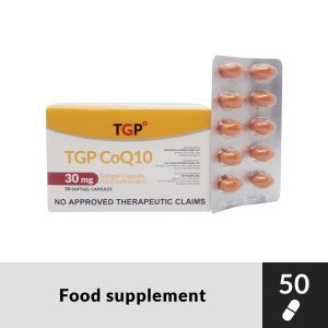 COQ10 Coenzyme Q10 (Ubiquinone) 30mg Softgel Capsule - Image 1