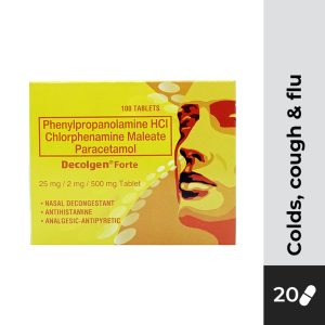 DECOLGEN FORTE Phenylpropanolamine+Chlorphenamine+Paracetamol Tablet 20s