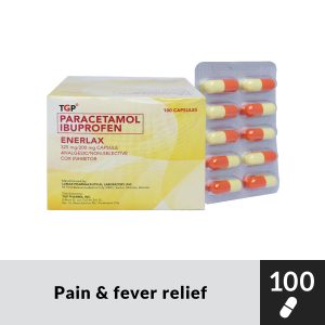 ENERLAX Paracetamol+Ibuprofen 325mg/200mg Capsule 100s