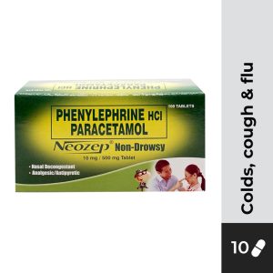 NEOZEP Non-Drowsy Phenylephrine HCl Paracetamol 10mg/500mg Tablet 10s
