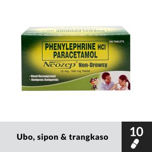 NEOZEP Non-Drowsy Phenylephrine HCl Paracetamol 10mg/500mg Tablet