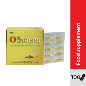 O3MEGA Fish Oil, EPA, DHA+Vitamin E 60mg Capsule 100s