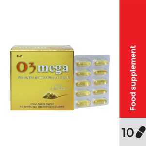 O3MEGA Fish Oil, EPA, DHA+Vitamin E 60mg Capsule 10s