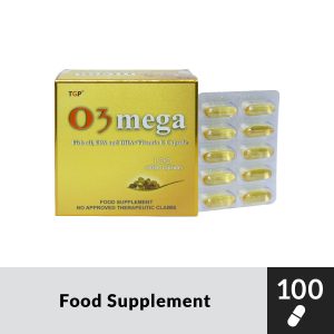 O3MEGA Fish Oil, EPA, DHA+Vitamin E 60mg Capsule 100s