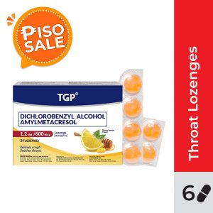 [Piso Sale] TGP Lozenges Dichloro +Amyl 1.2/600mcg Honey and Lemon flavor 6s