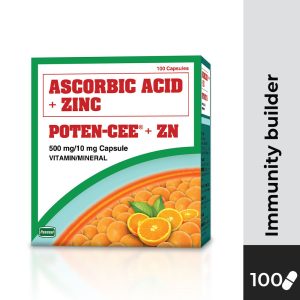 POTEN-CEE+ZN Ascorbic Acid+Zinc 500mg/10mg Capsule