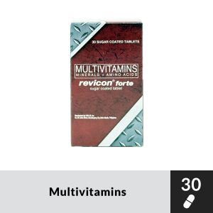 REVICON FORTE Multivitamins+Minerals+Amino Acids sugar-coated Tablet Bottle