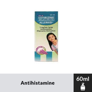 Rx: ALLERKID Cetirizine Syr 5mg/5ml 60ml