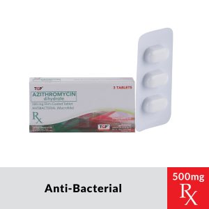 Rx: AZITHROMYCIN DIHYDRATE 500mg Film-coated Tablet