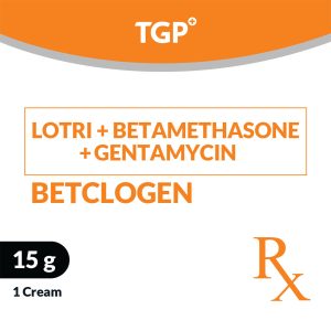 Rx: BETCLOGEN Clotri+Betamethasone+Gentamycin Crm15g