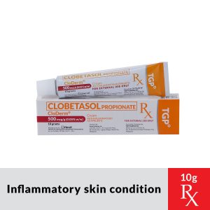 Rx: CLODERM Clobetasol Propionate Crm 0.05% 10g