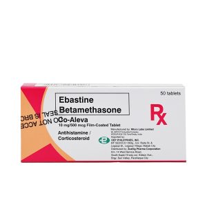 Rx: CO-ALEVA Ebastine+BetamethasoneTab 10mg/500mcg