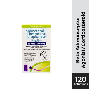 Rx: EVOFLO Salmeterol + Fluticasone Inhaler 25mcg/250mcg