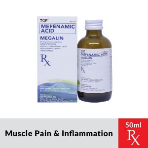 Rx: MEGALIN Mefenamic Susp 50mg/60ml