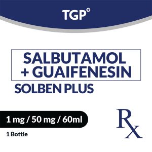 Rx: SOLBEN PLUS Salbutamol+Guai Syr 1mg/50mg 60ml