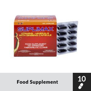 SUPLIMAX Vitamins+Minerals+Ginseng Capsule 10s