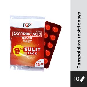TGP-CEE Ascorbic Acid 100mg 9+1 Sulit Pack Tablet