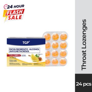 TGP Lozenges Dichloro +Amyl 1.2/600mcg Honey and Lemon flavor 24s