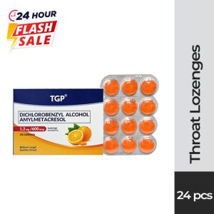TGP Throat Lozenges 1.2/600mcg Orange flavor 24s