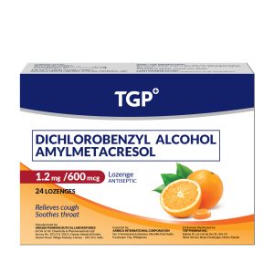 TGP Throat Lozenges 1.2/600mcg Orange flavor