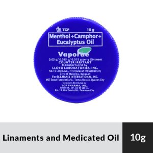 VAPORAE Methol + Camphor + Eucalyptus Oint10g 1s