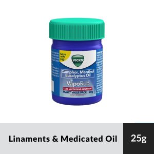 VICKS VapoRub Camphor Menthol Eucalyptus Oil 25g Family Value Pack Ointment